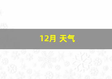 12月 天气